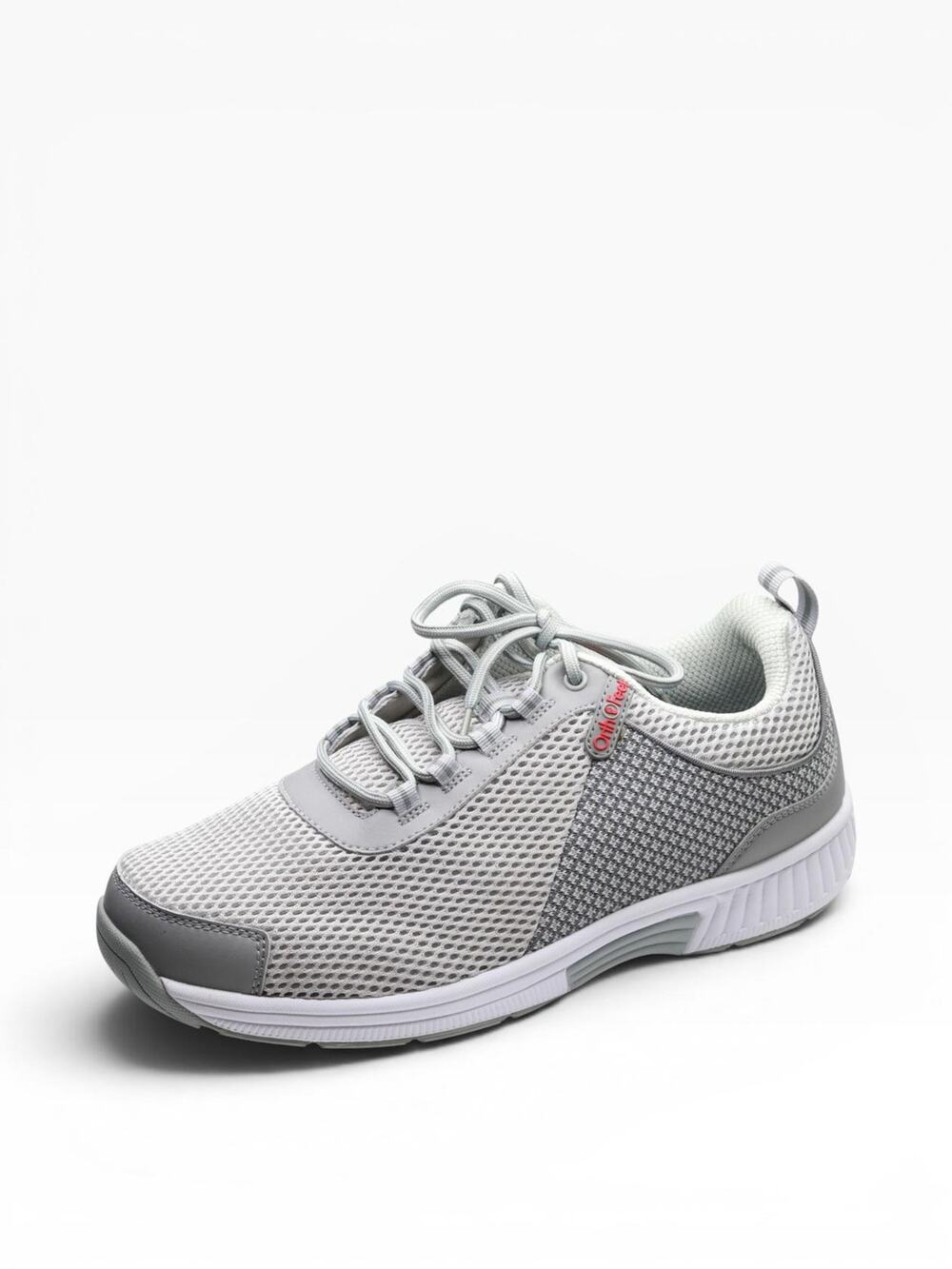 ORTHOFEET MEN'S EDGEWATER SNEAKER, GRAY, 7 X-WIDE